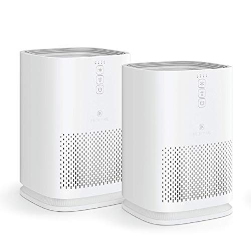 Medify MA-14 Air Purifier with True HEPA H13 Filter | 400 ft² per Hour for Smoke, Odors, Pollen, Pets | 99.9% Removal to 0.1 Microns | White, 2-Pack