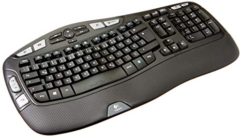 Logitech K350 Keyboard - Wireless Connectivity - RF - Black - USB Interface
